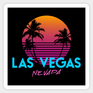 Las Vegas Nevada 80's Retro Sunset Sticker